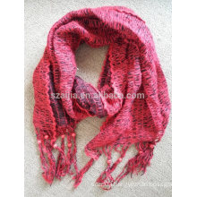 women winter beads fashion acrylic knitted long pendent scarf
